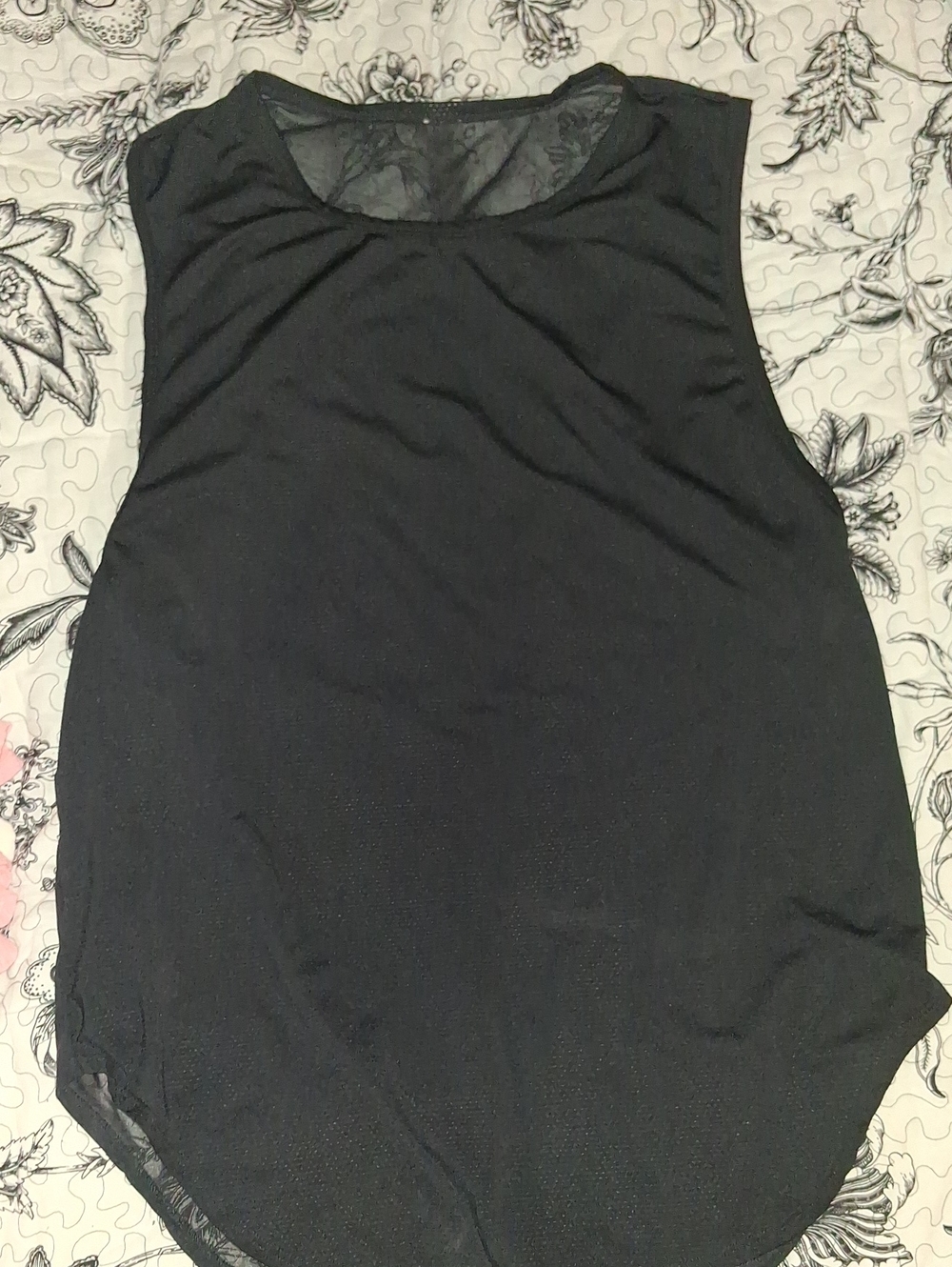 lululemon athletica Black Sleeveless Mesh-Back Tank